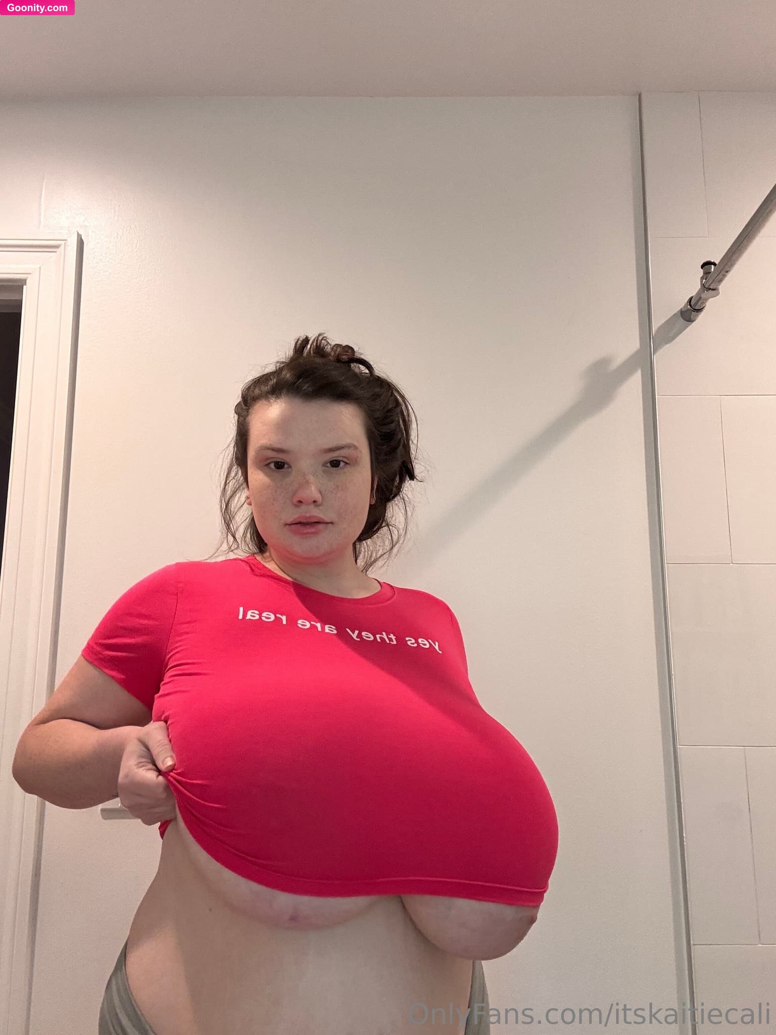Kaitlyn on OnlyFans - Just got home from a walk🤭 yes I wore this shirt just with an under shirt on since it barely fits