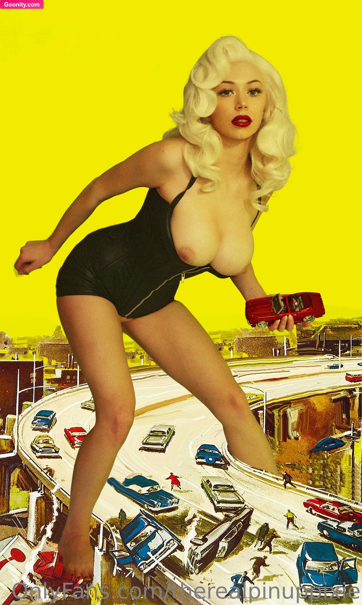 PinupPixie on OnlyFans - Just imagine the 50 FT Woman's glorious upskirt! 🥰🥰