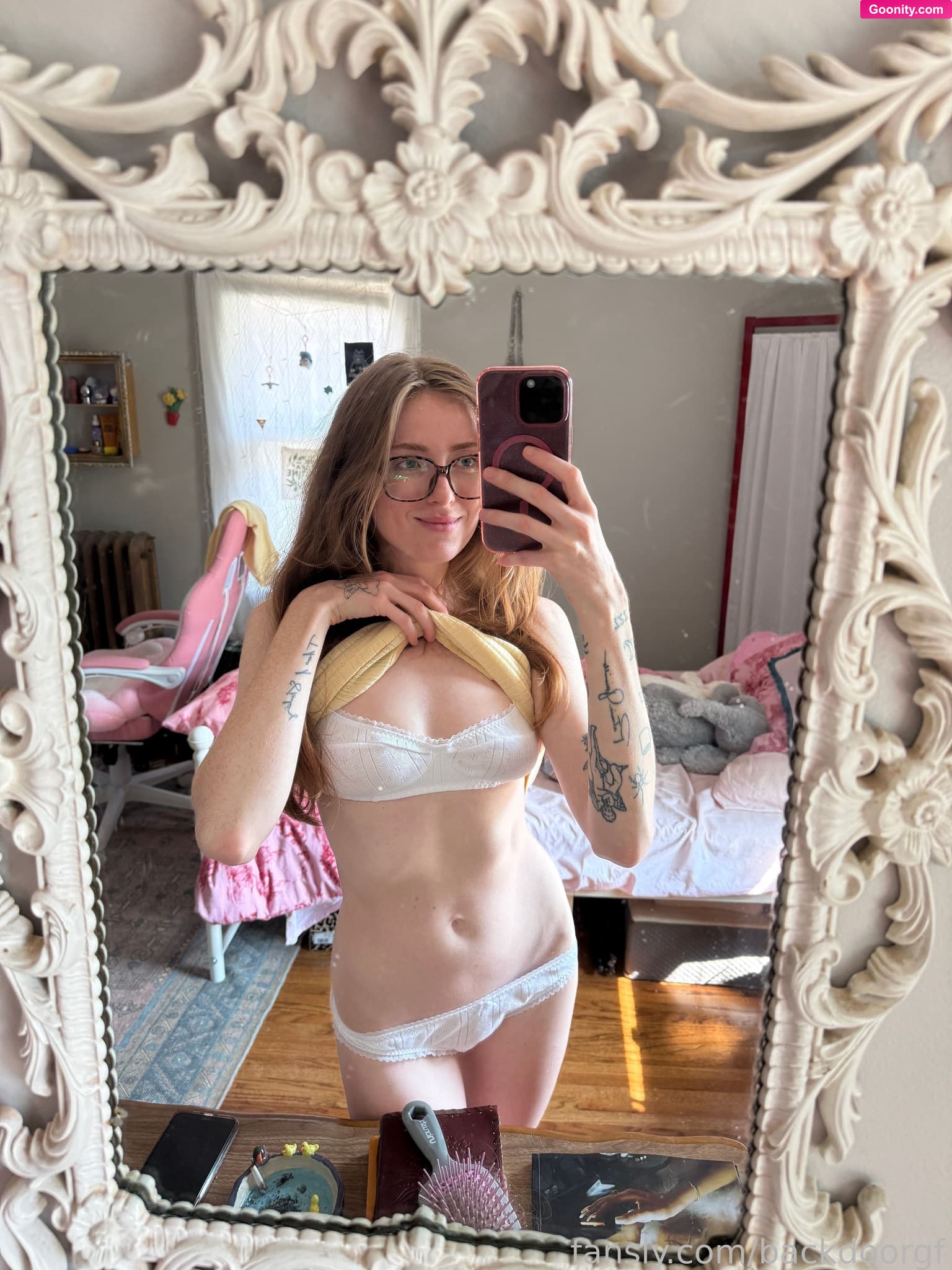 Lola Grant on OnlyFans - Leaving these here 💞💞 Do you like my new cotton lingerie? #allnatural #selfie #lingerie #redhead #glasses #petite #fit #smalltits #natural