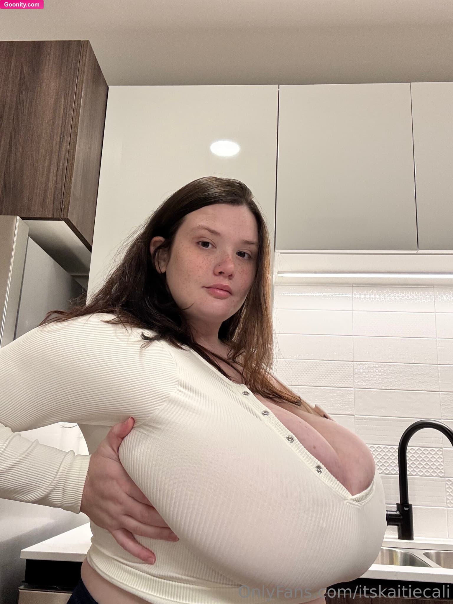 Kaitlyn on OnlyFans - They’re so big that they over flow & take up most of the room in this shirt🥵
