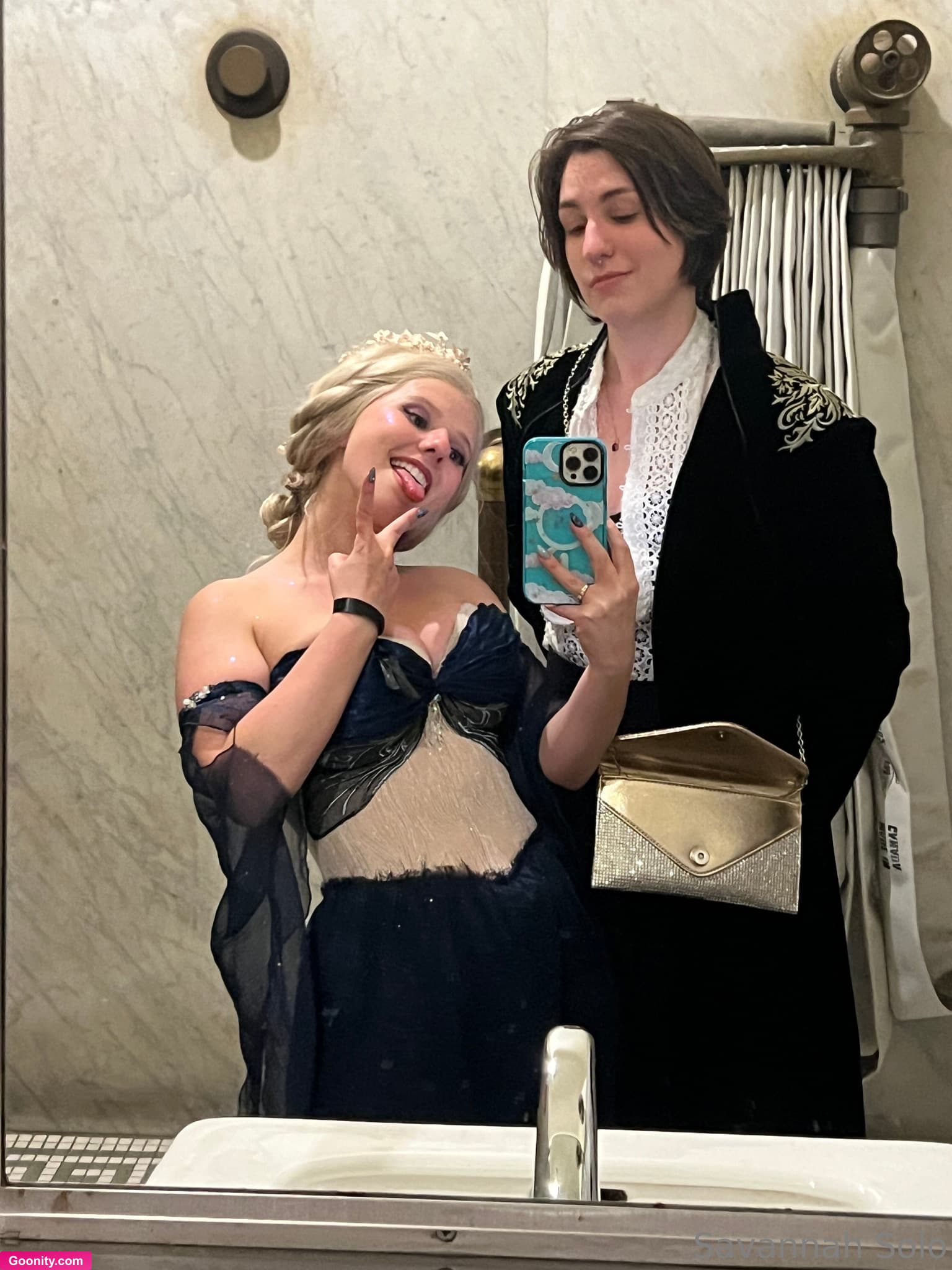 Savannah Solo on OnlyFans - I may or may not have a video of @purplehairedgf eating me out in the bathroom at the fairy ball while we were both kinda trashed 🥴