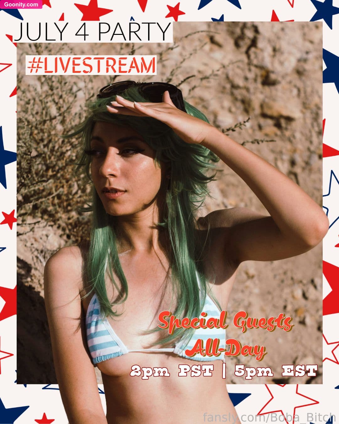 Boba Bitch on OnlyFans - I'll see you guys this Friday for a special edition 4th of July livestream!! I'll be streaming on Fansly starting AROUND 2pm PST / 5pm EST at @nakedbakers ' annual 4th of July party. There will be lots of special guests (i.e. hot girlies in bikinis 😩❤️), and I have no idea when this livestream will end, but it'll be a long one haha. This will be a NSFW livestream, so be sure to stop by, you never know what you might misssss! 😏 https://fansly.com/live/Boba_Bitch #livestream #live #stream