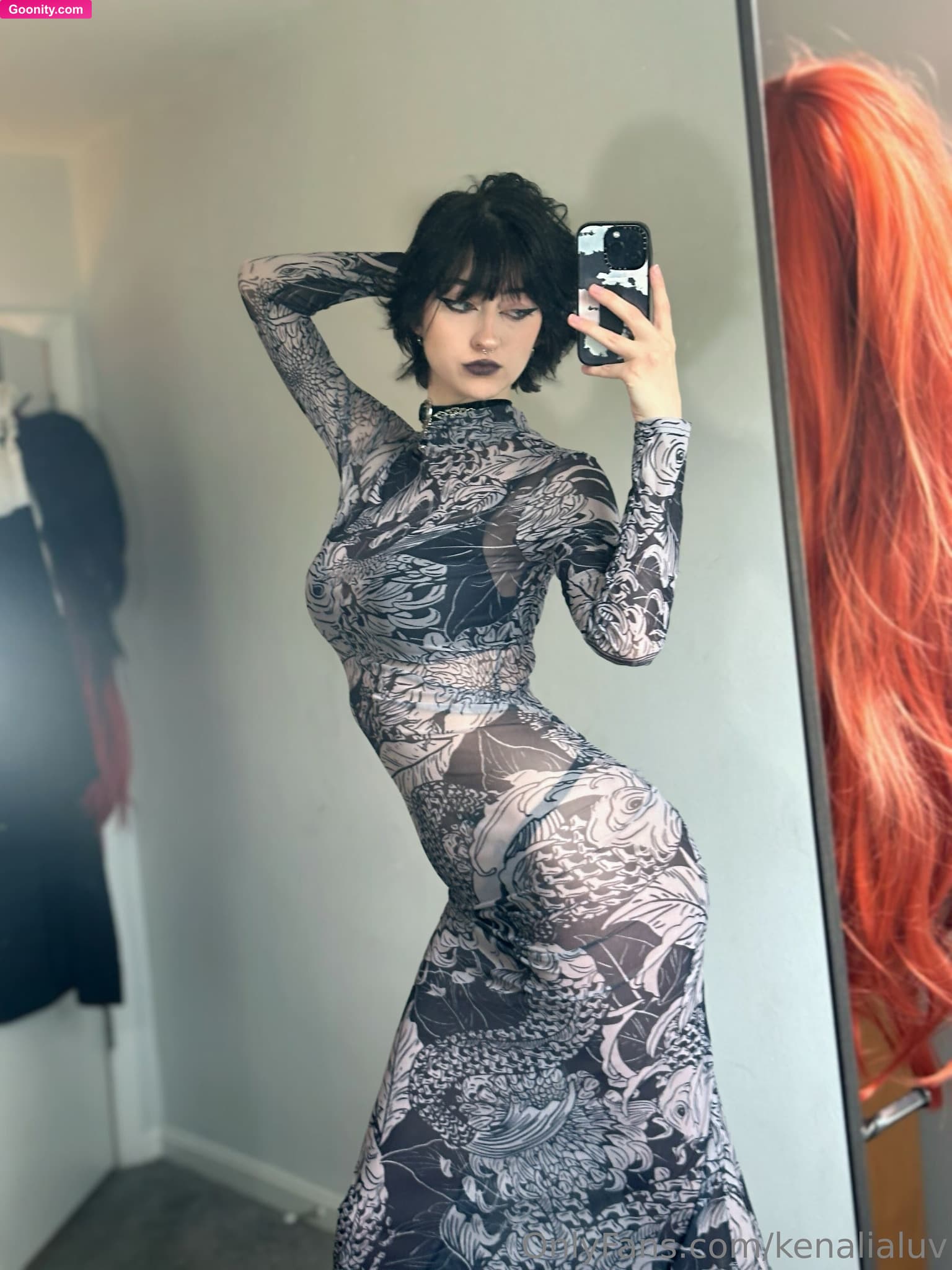 Lia on OnlyFans - this dress is so sheer... it'd be a shame if tease you with it 🫦