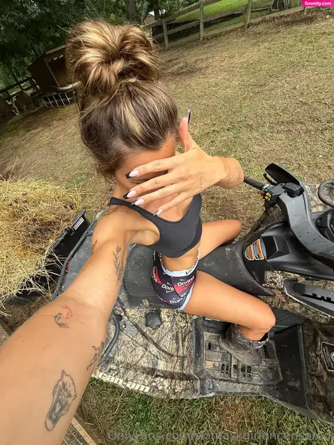 Ski Mask Girl Uncensored Teasing Her Tits On An ATV Nude OnlyFans Photo