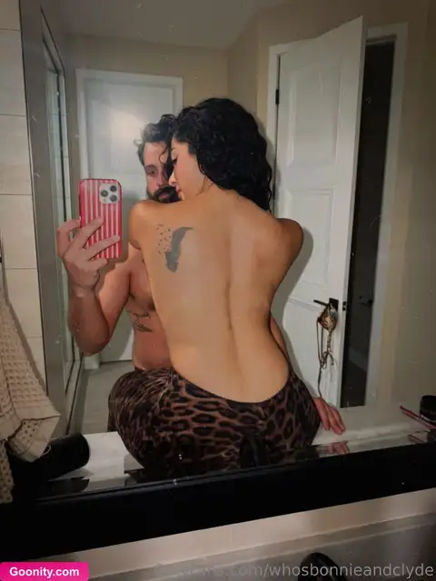 Bonnie&Clyde Tattooed Back In Leopard Print Skirt Nude OnlyFans Photo