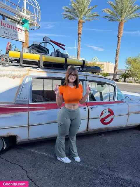 Salome Larrea Munoz Big Boobs In Orange Crop Top Nude OnlyFans Photo