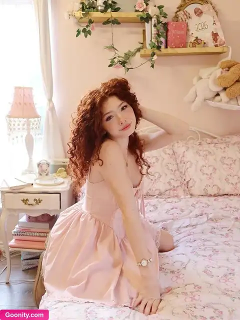 Livia._.Paige Posing Her Body In Pink Dress Nude OnlyFans Photo