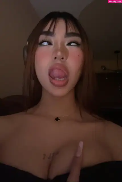 Towerss Teasing With Her Tongue Out