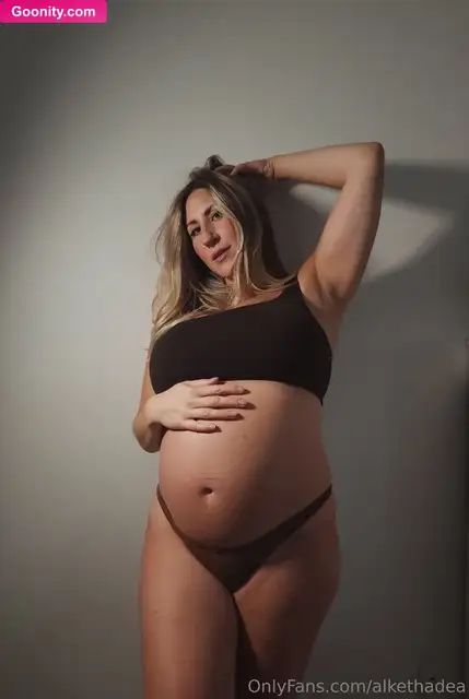 Alkethadea Showing Her Belly In Brown Lingerie Nude OnlyFans Photo